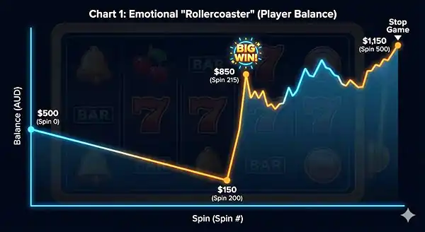 Session balance chart during Wild Fortune test run