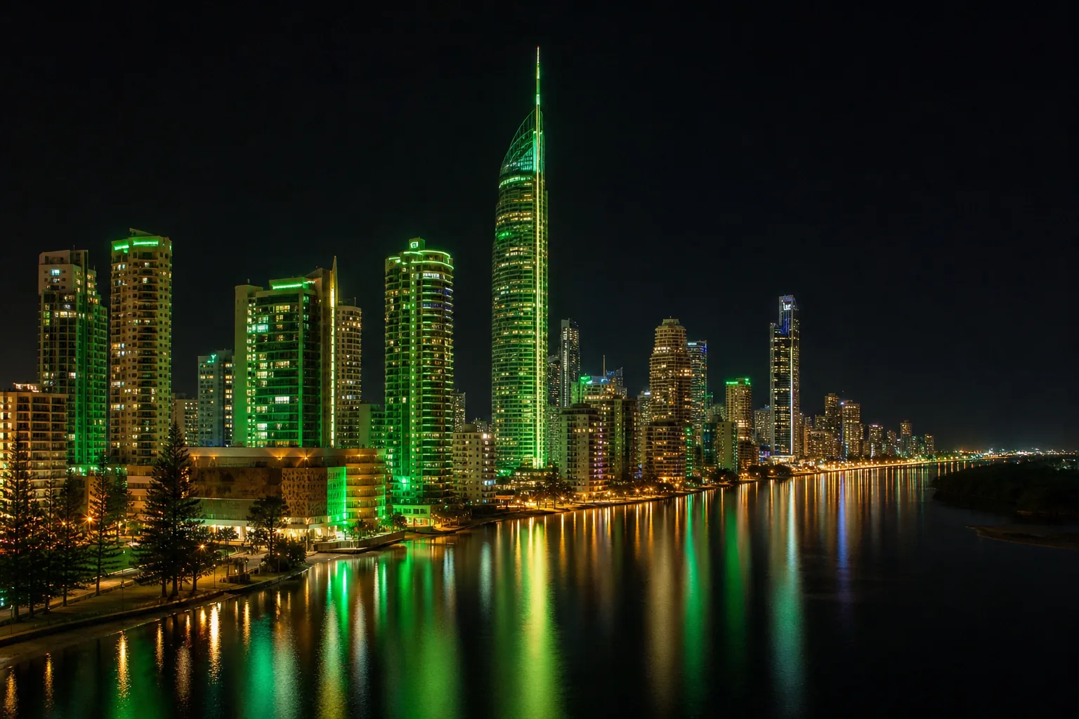 Editorial city guide graphic for Wild Fortune Casino readers in Gold Coast, QLD